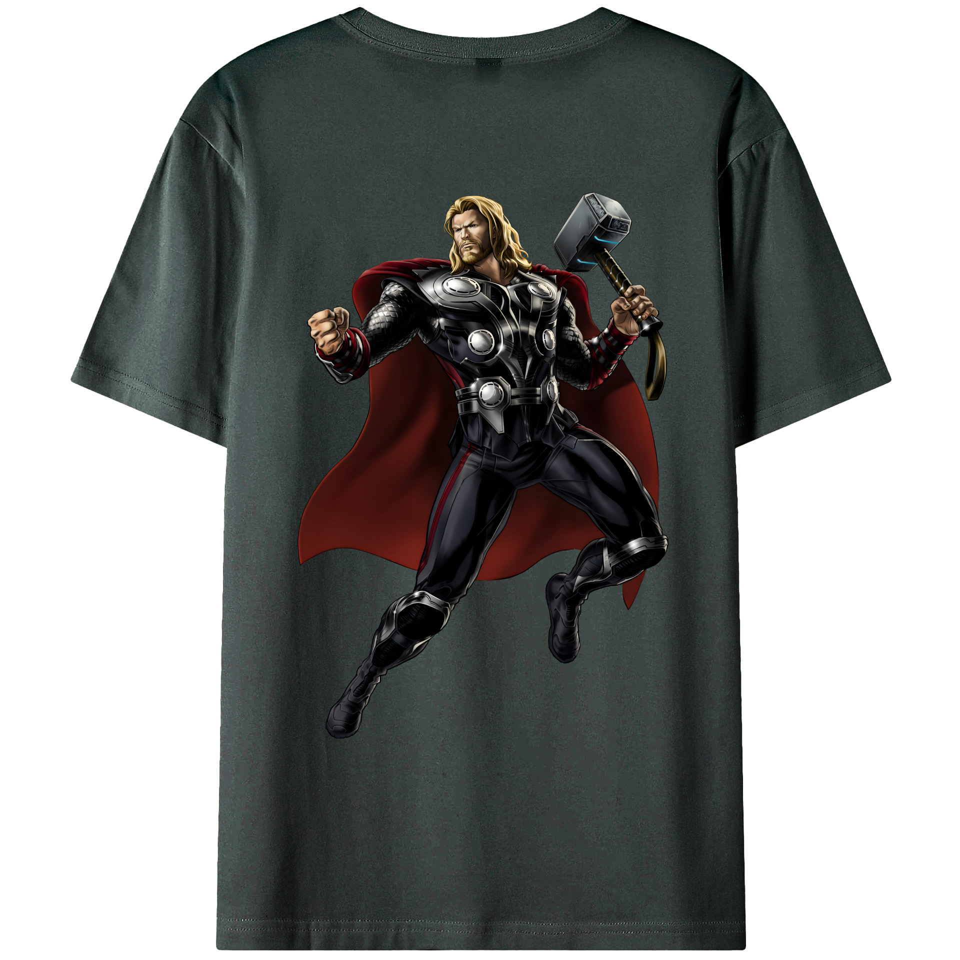 （画像用） アベンジャーズ The Avengers 綿100％ メンズ半袖Tシャツ（バックプリント） 通気性